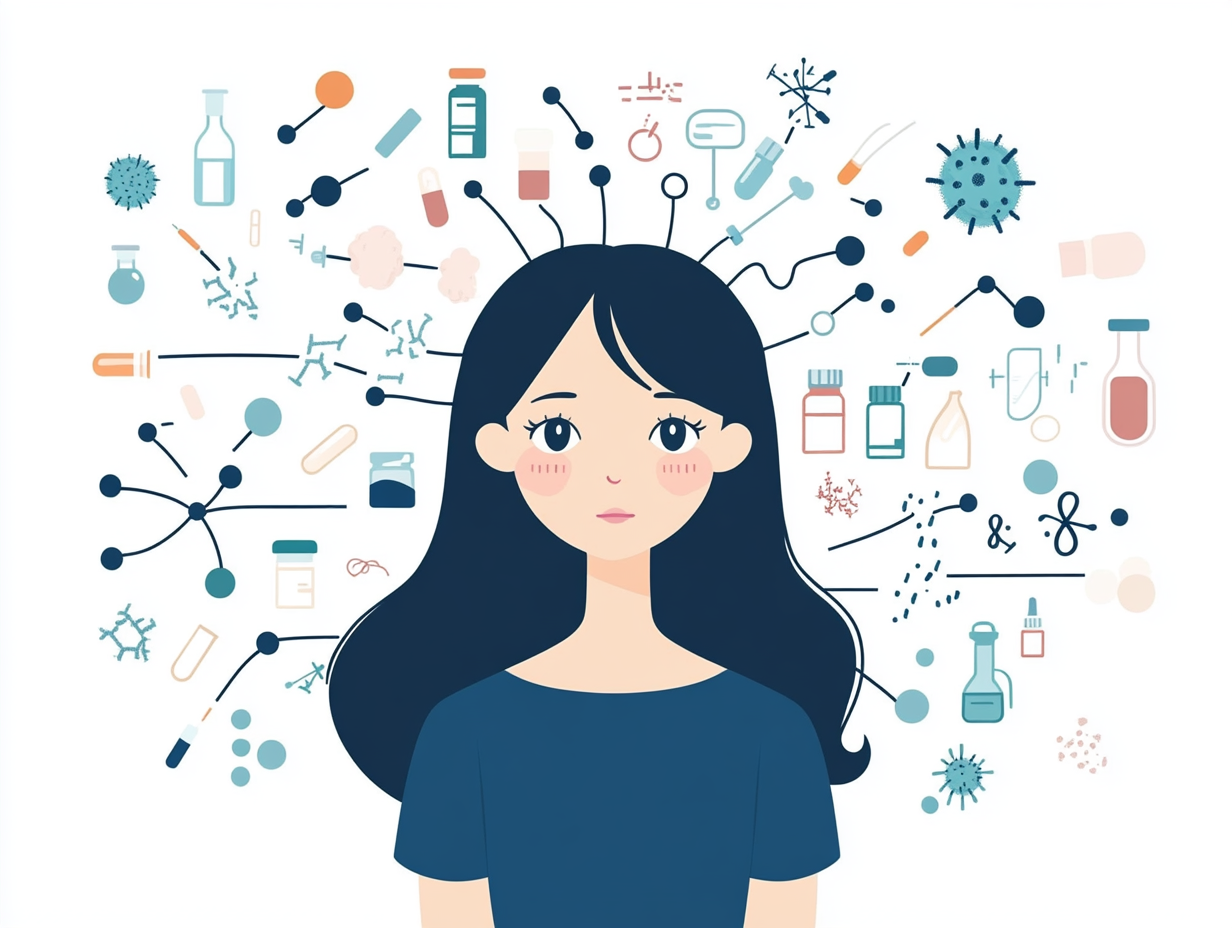 imagem representando as causas comuns da candidíase genital