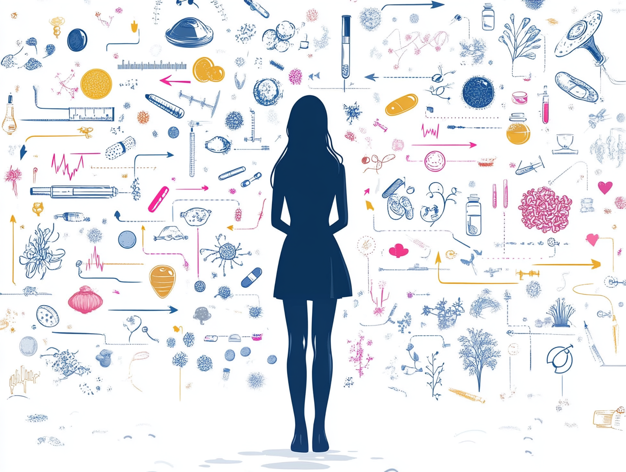 ilustração das causas que favorecem a candidíase vaginal