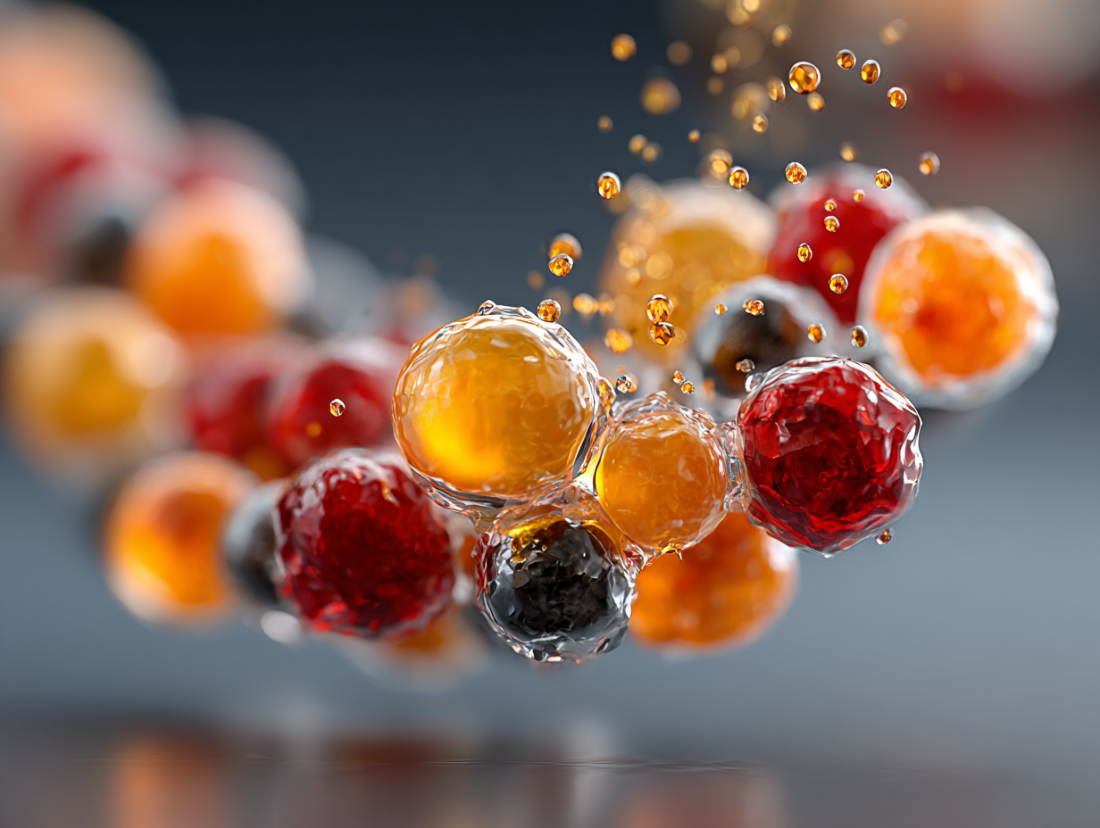 Representação simbólica dos impactos metabólicos causados por vermes intestinais, como a má absorção de nutrientes.