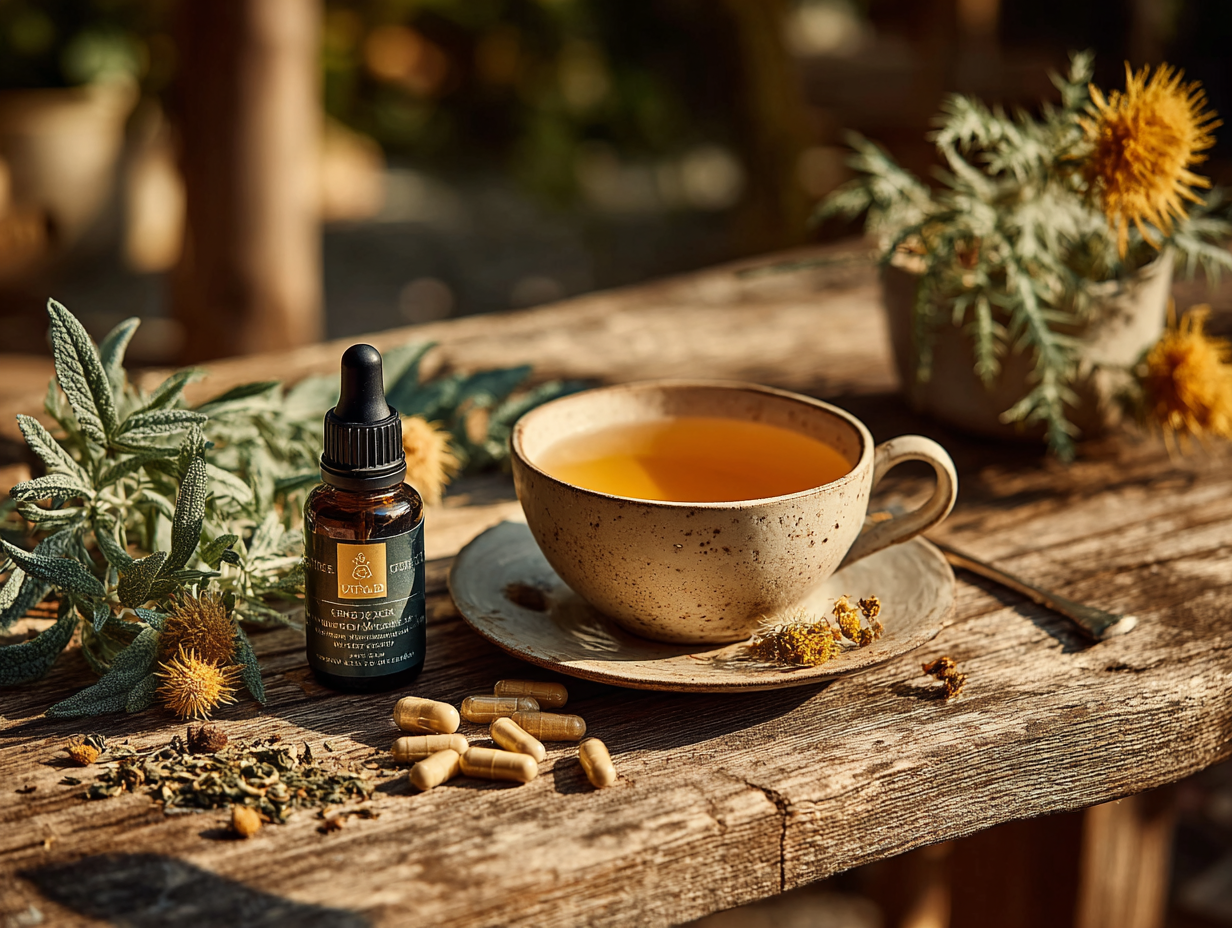 Compostos naturais utilizados em protocolos de desparasitação funcional, incluindo tinturas, ervas e cápsulas antiparasitárias.