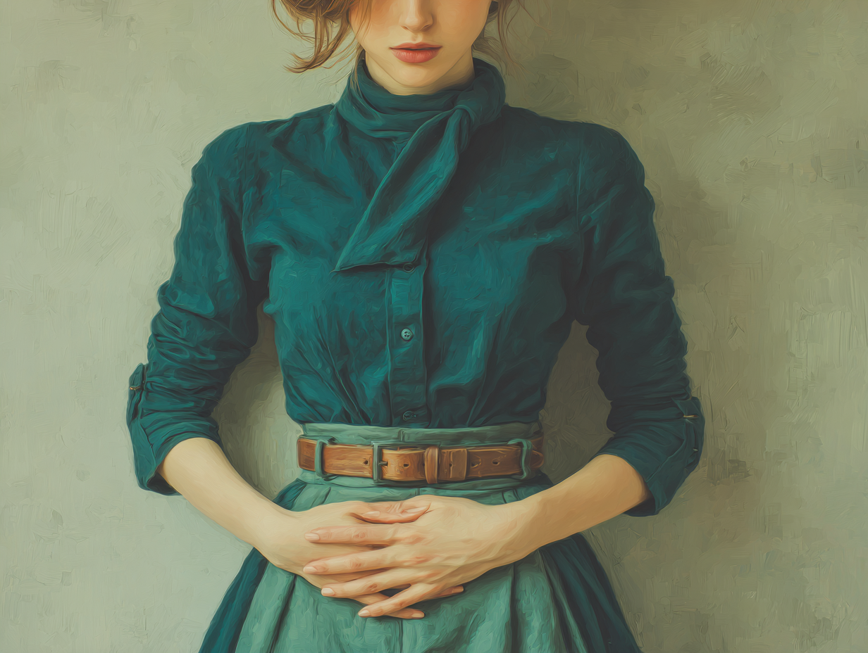 Ilustração anatômica representando desconforto abdominal e sintomas de parasitas no corpo.